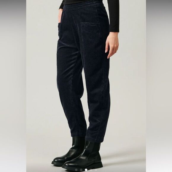 Transit Par Such Comfort fit pant with elastic waist in black corduroy - Picture 16 of 16